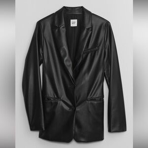 Vegan Leather Blazer NWT